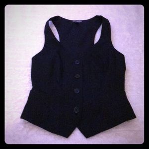 Express Suit Vest Ruffle Back Black Size 0